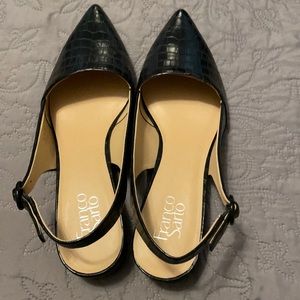 Franco Sarto’s Vickie Croc Embossed Slingback Pump